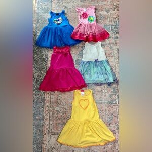 Colorful Girls' Sleeveless Dresses Set Size 4T BUNDLE!